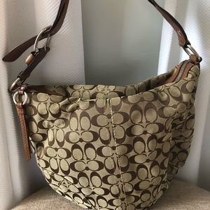 Coach boho braided strap large purse